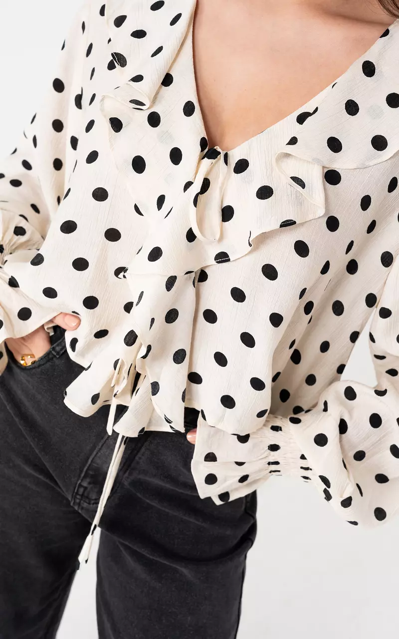 Blouse #106120 Cream Black