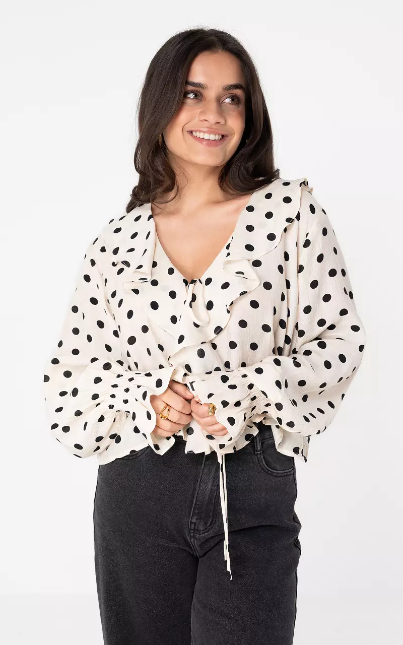 Blouse #106120 Cream Black