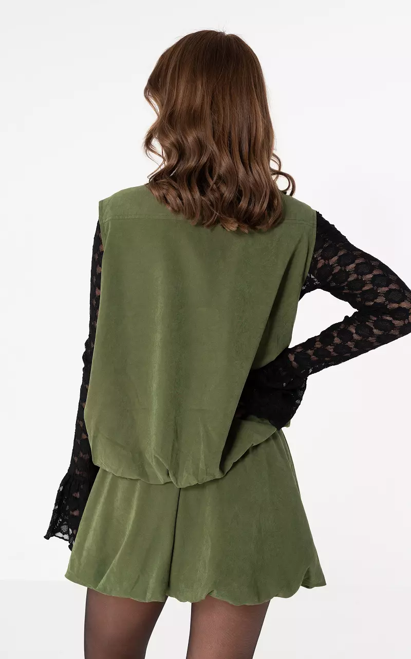 Gilet met rits Groen