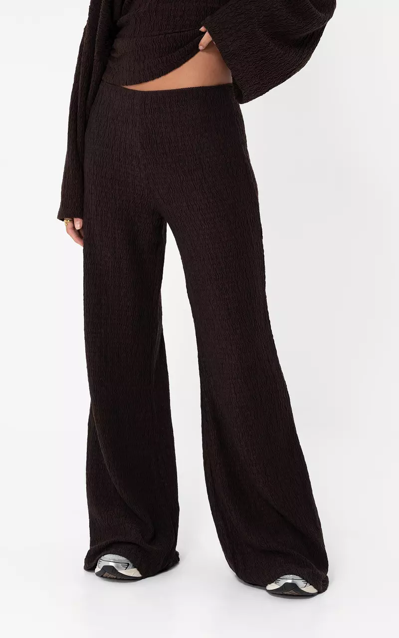 Wide leg trousers Dark Brown