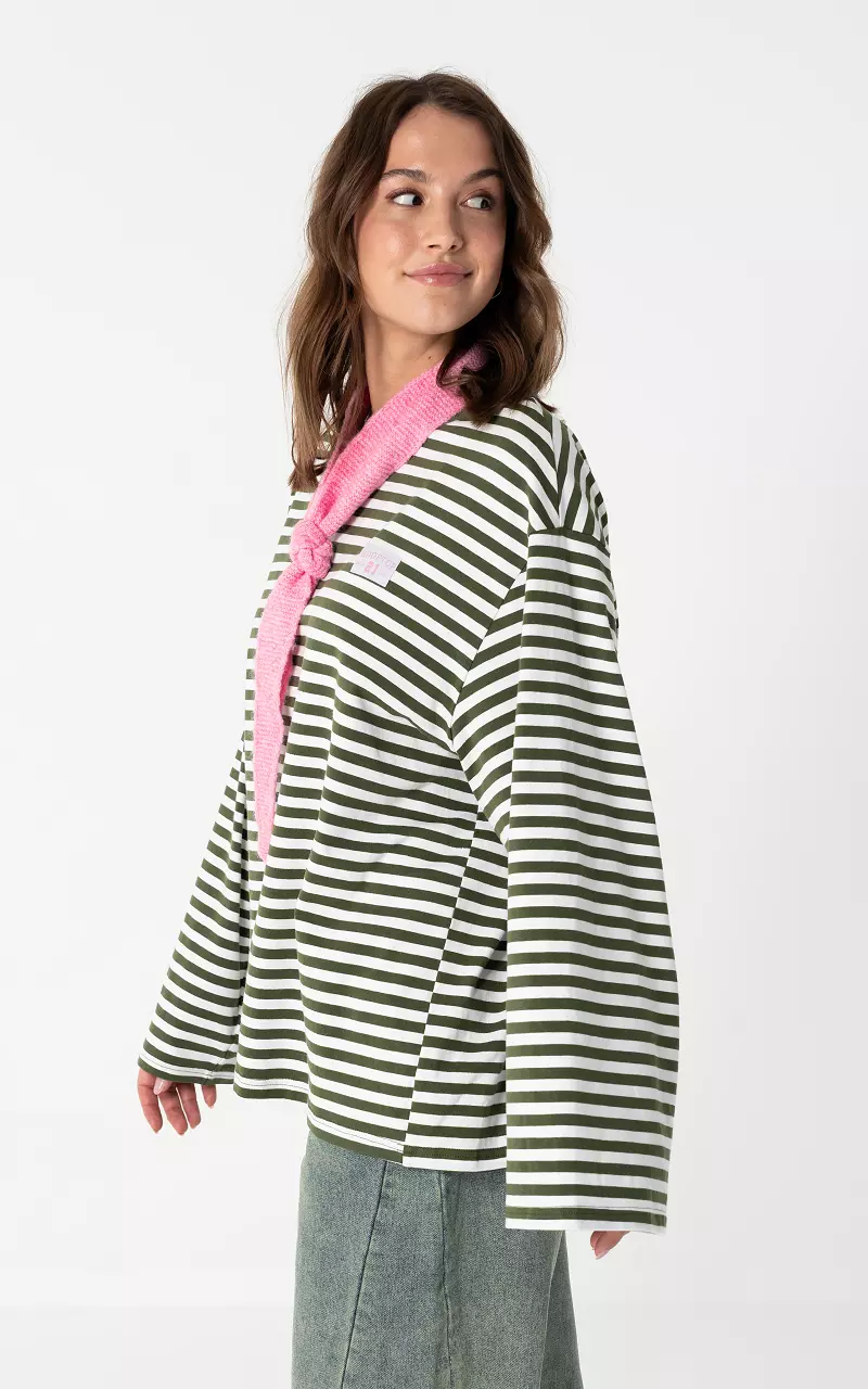 Striped shirt Green White