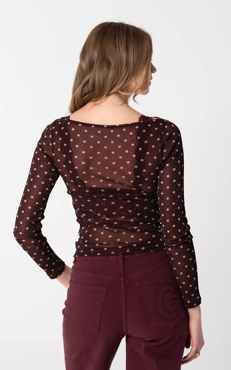 See-through top Bordeaux Light Pink