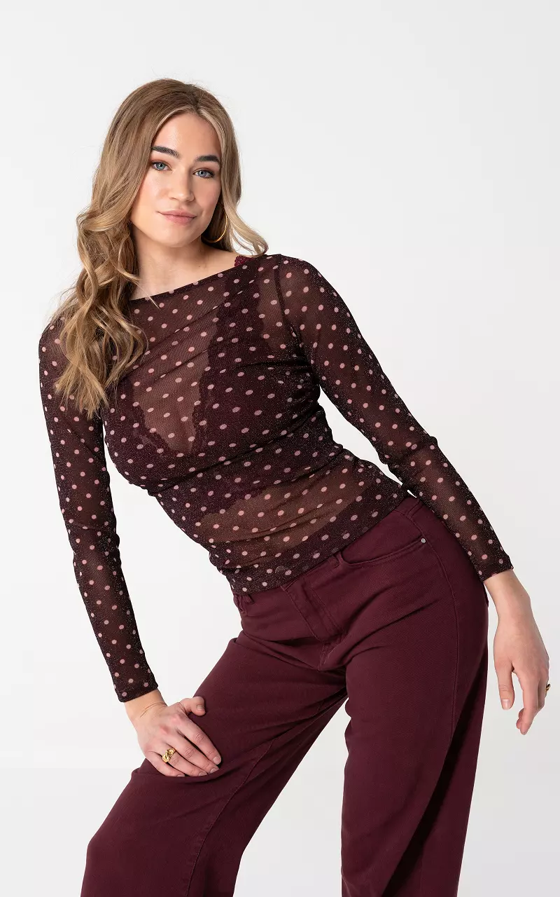 See-through top Bordeaux Light Pink