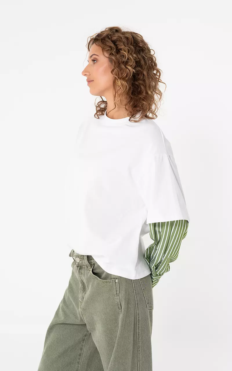 Oversized shirt White Green