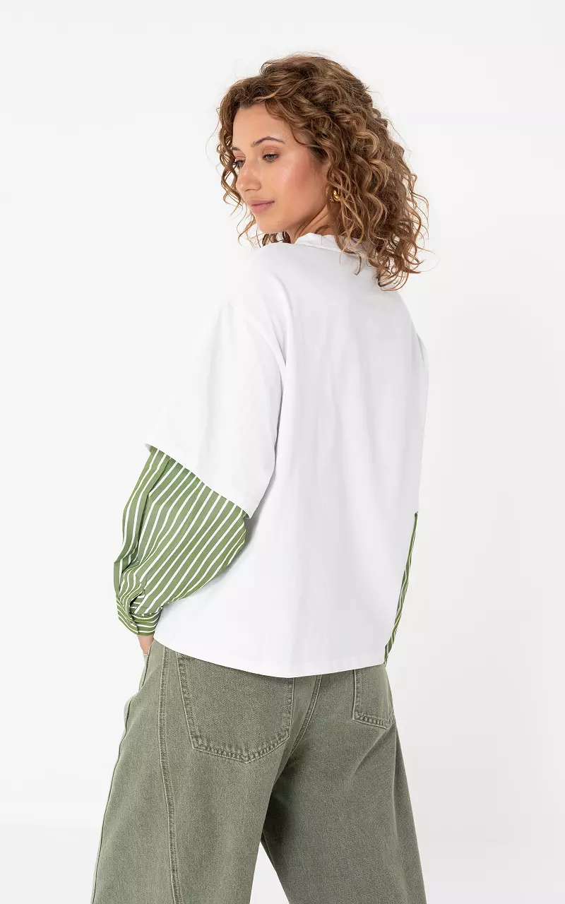 Oversized shirt White Green
