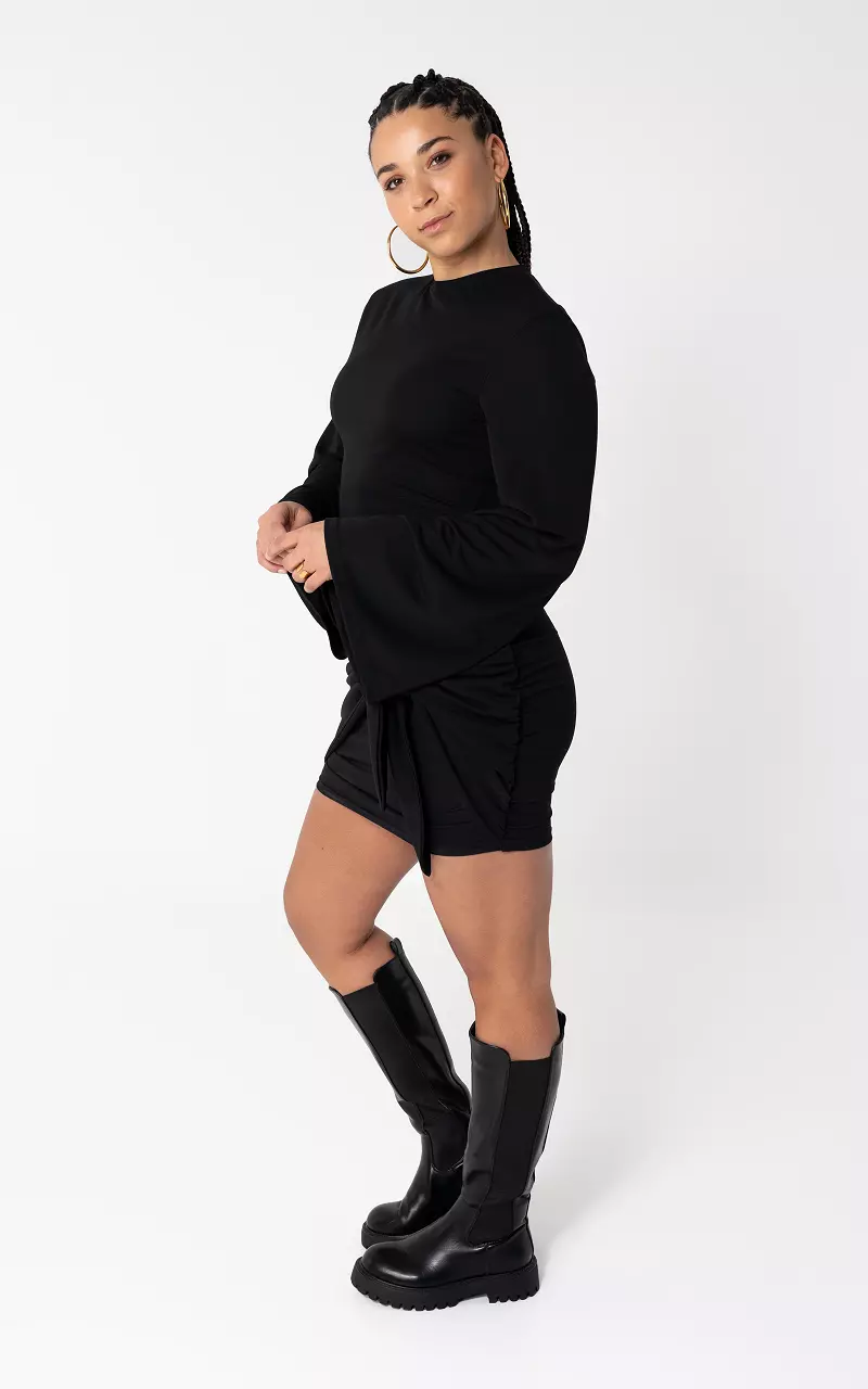 Wickelkleid Schwarz
