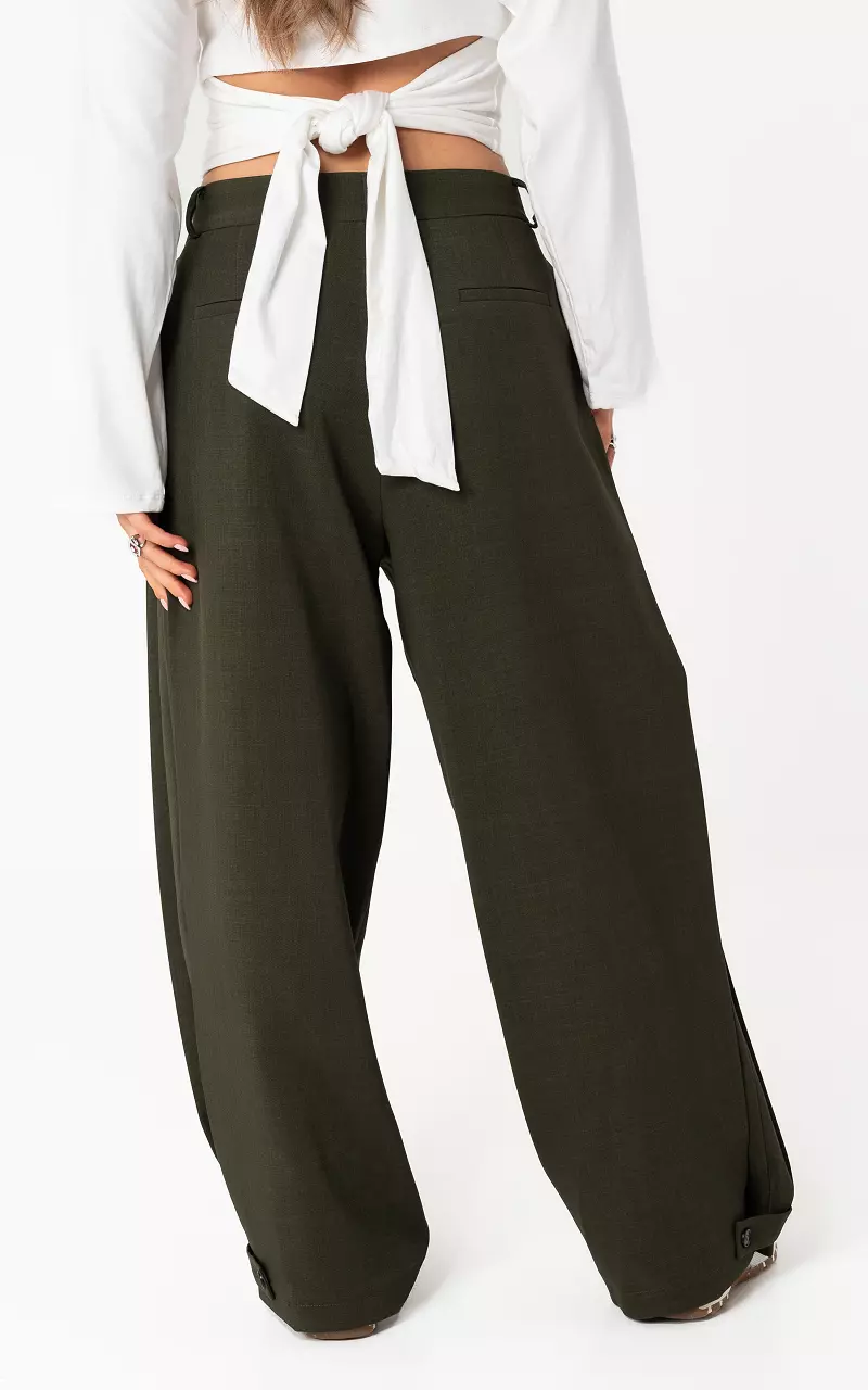 Wide leg trousers Dark Green
