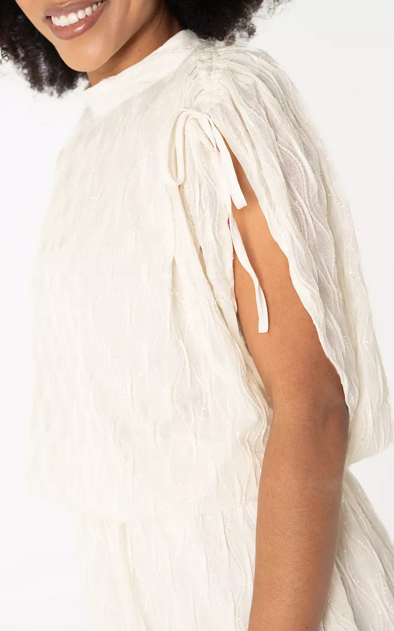 Dress with glitter Cream