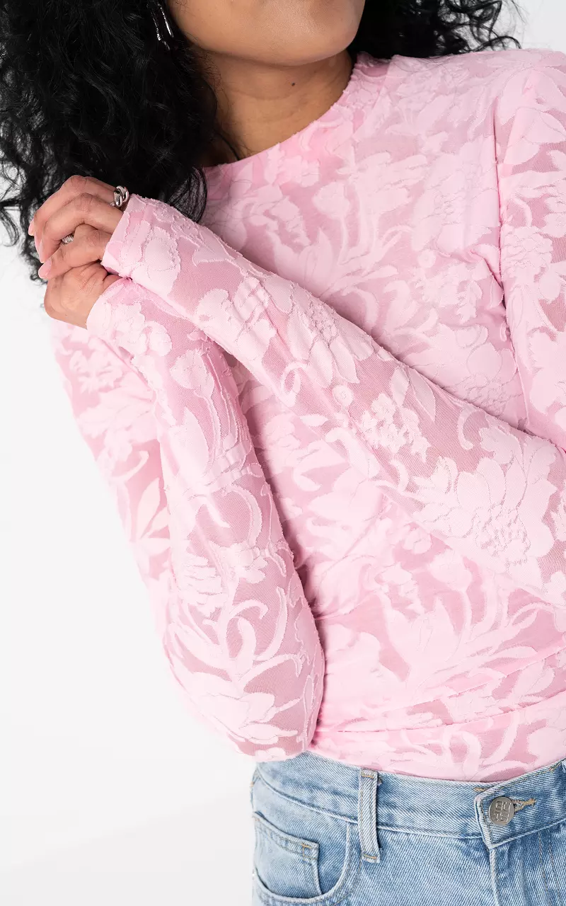 High neck top Light Pink