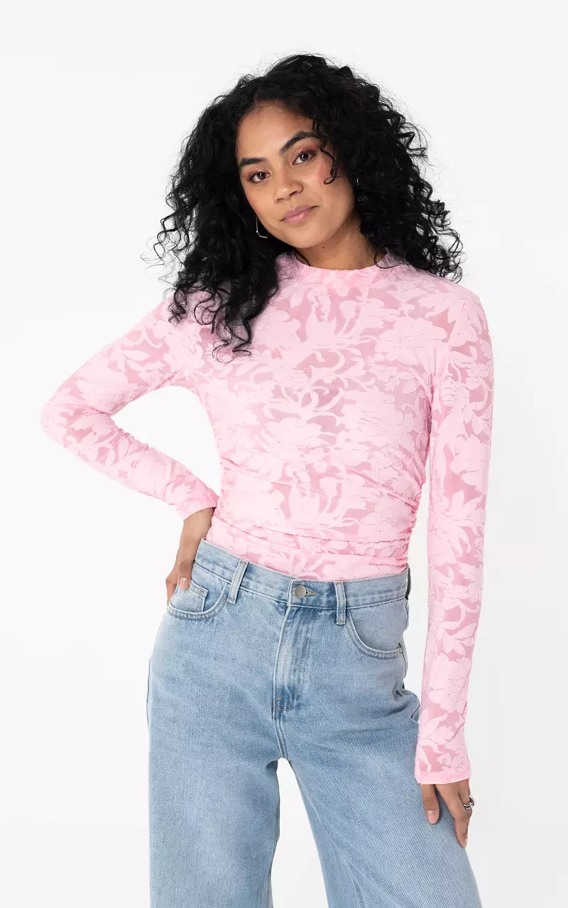 High neck top Light Pink
