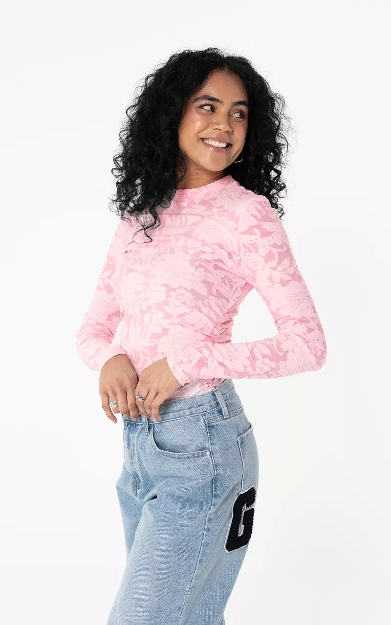 High neck top Light Pink