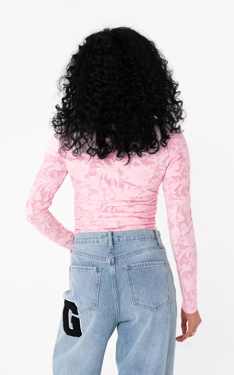 High neck top Light Pink