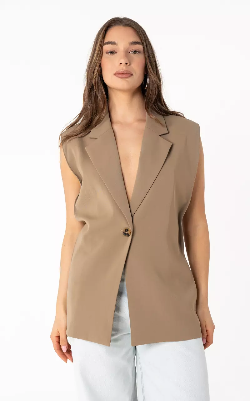 Vest with bow detail Beige