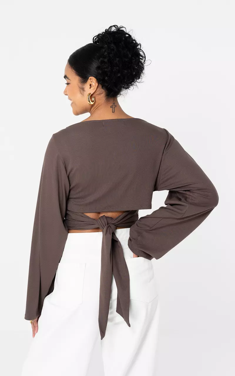 Wrap top Dark Brown