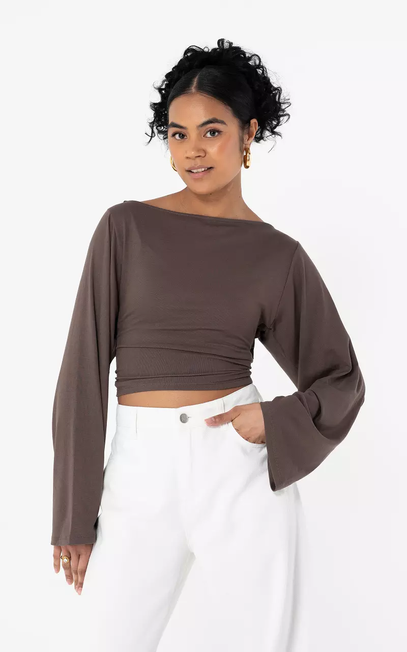 Wrap top Dark Brown