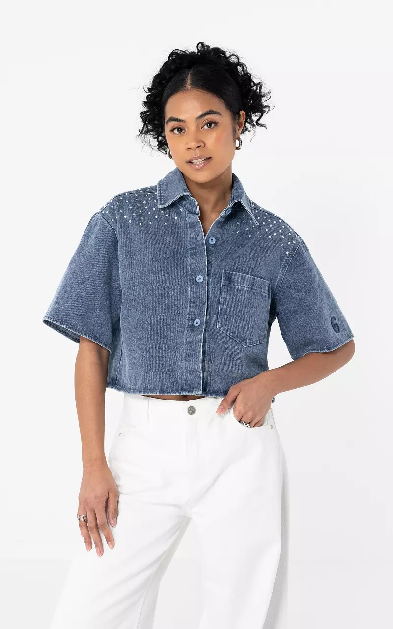 Denim blouse Dark Blue