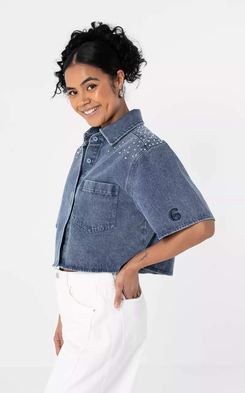 Denim blouse Dark Blue