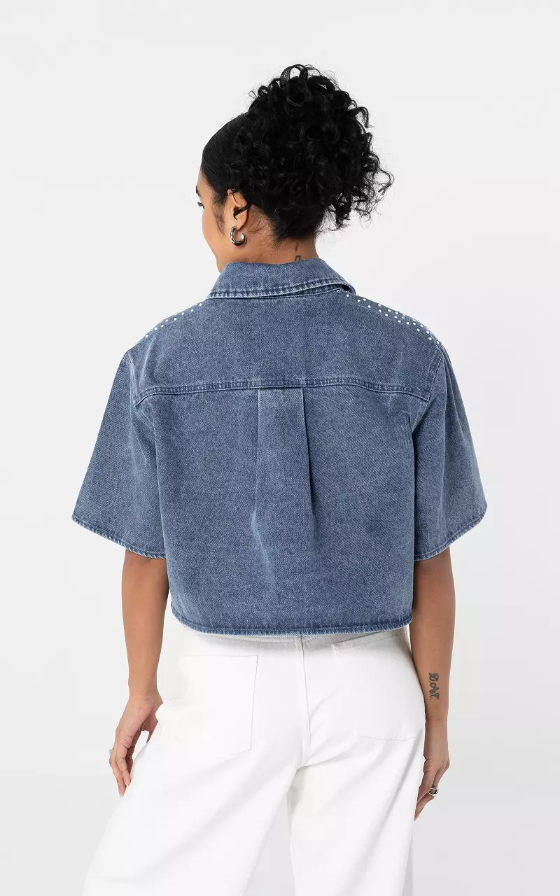 Denim blouse Dark Blue