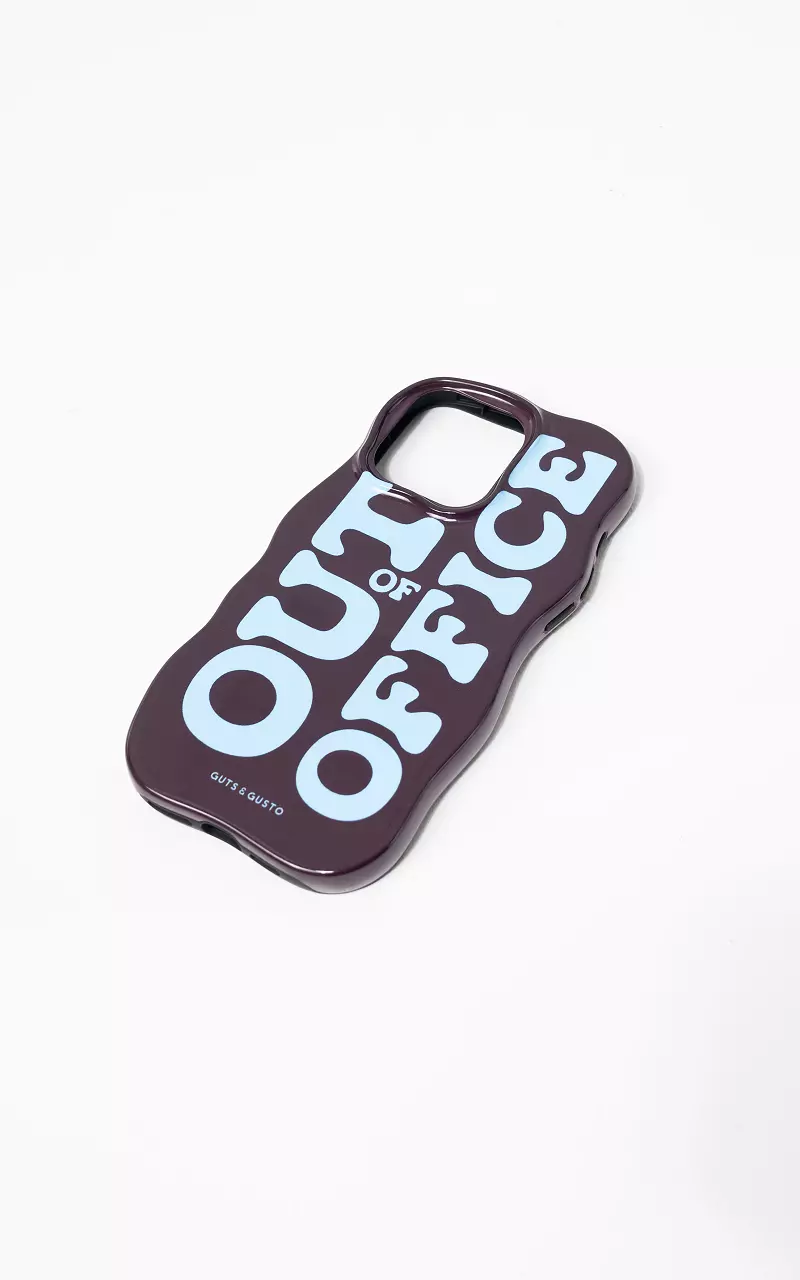 Wavy phone case Dark Brown Light Blue