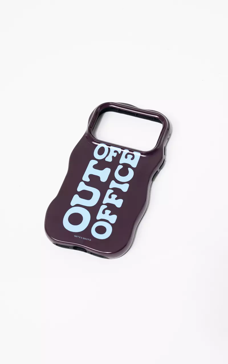 Wavy phone case Dark Brown Light Blue