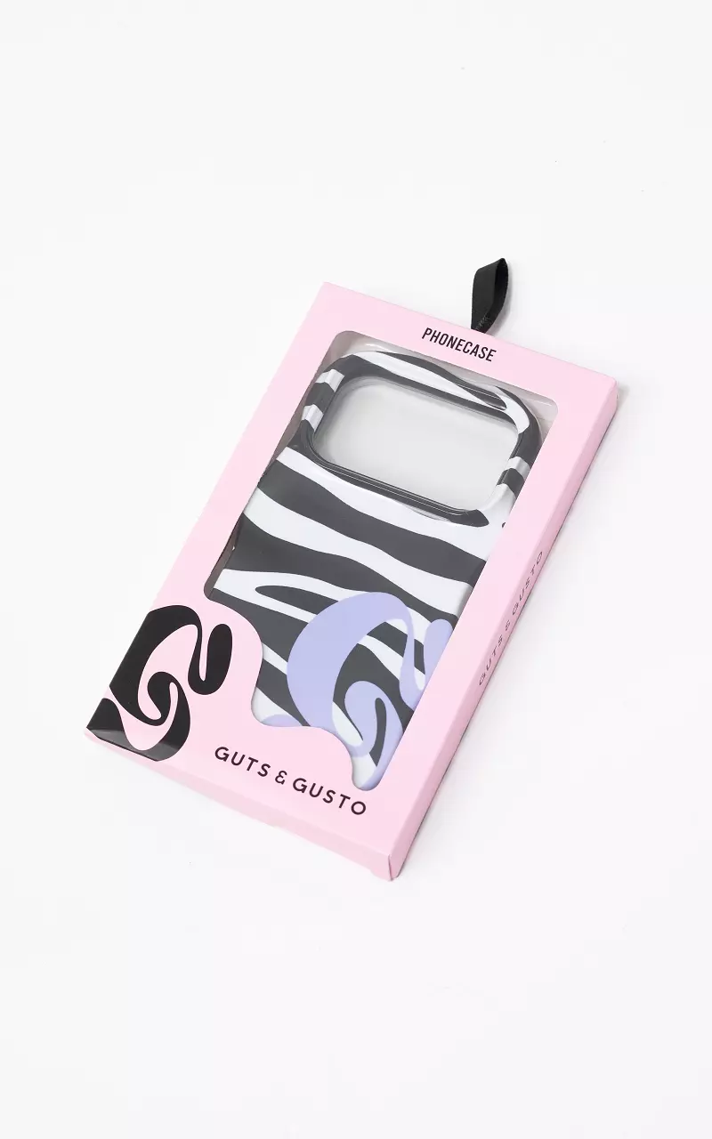 Wavy telefoonhoesje Zwart Wit