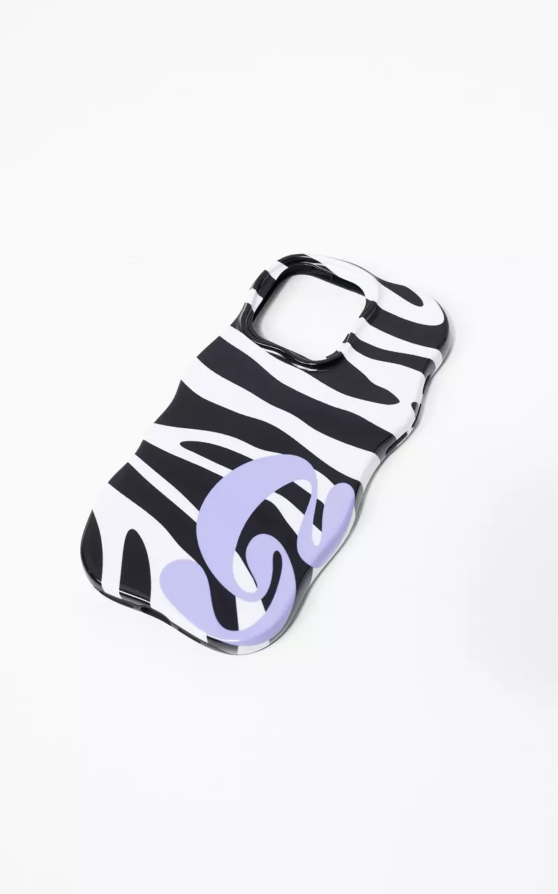 Wavy telefoonhoesje Zwart Wit