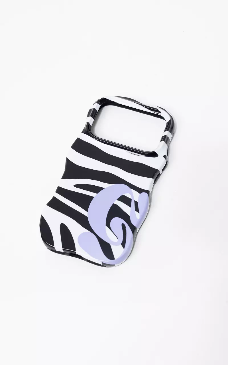 Wavy telefoonhoesje Zwart Wit