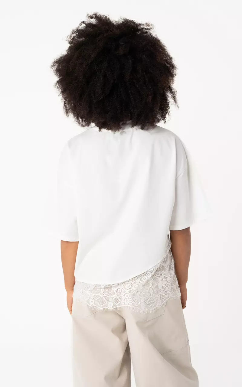 Shirt with lace White