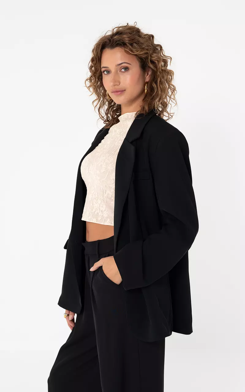 Blazer with button Black