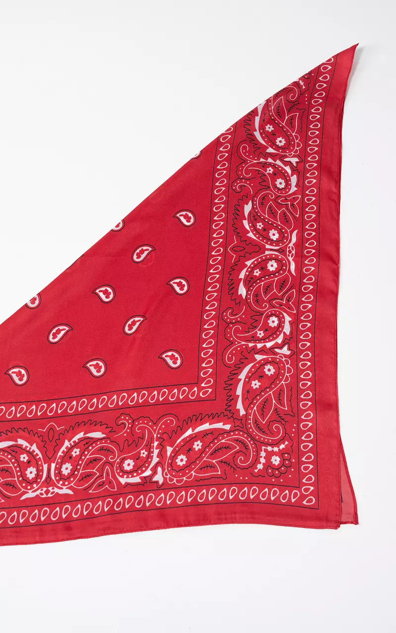 Vierkant shawltje Rood Wit