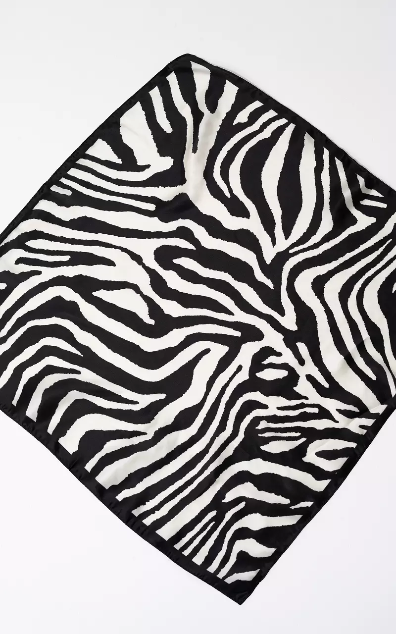 Vierkant Shawltje Zwart Wit