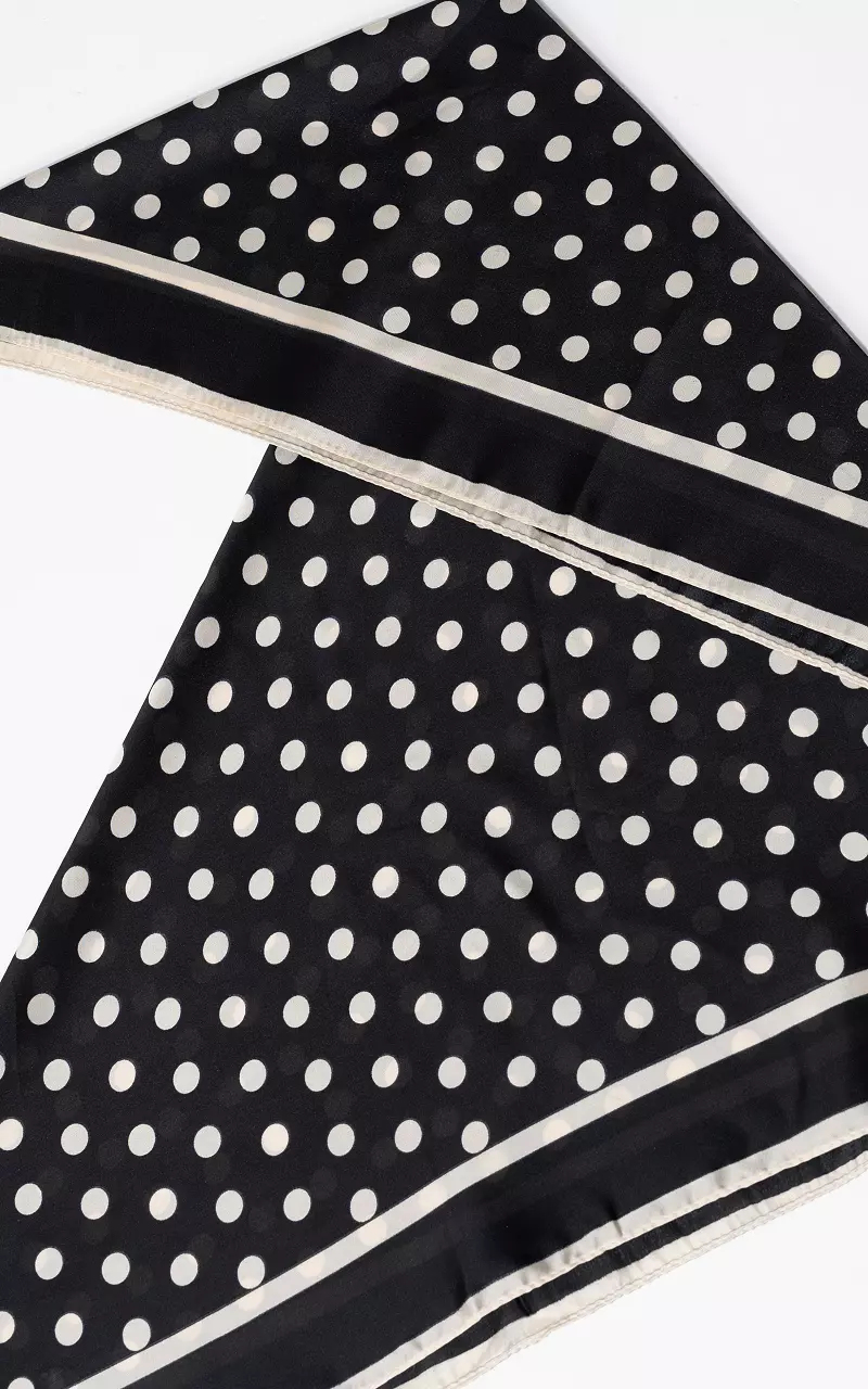 Vierkant Shawltje Zwart Wit