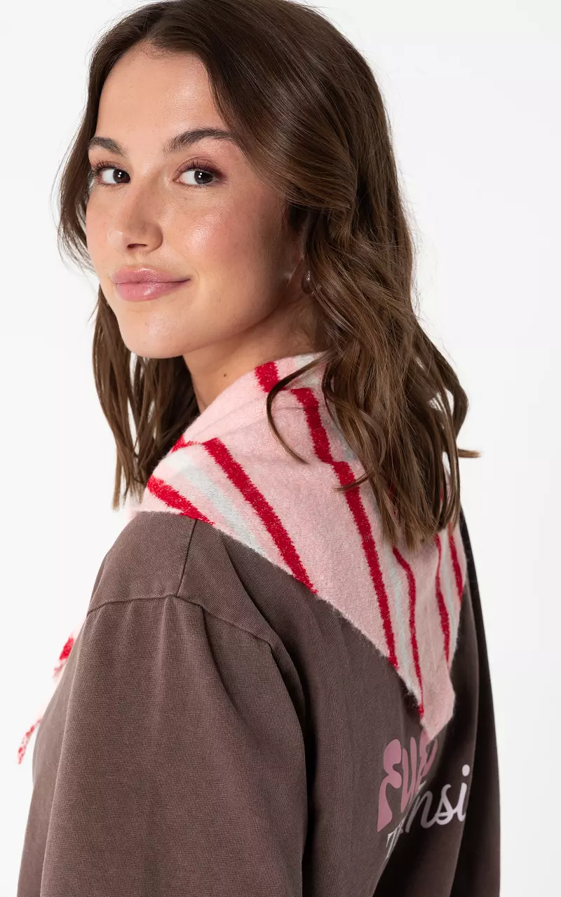 Punt shawl Lichtroze Rood