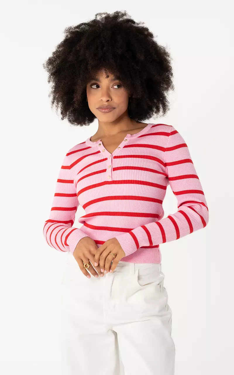 Striped top Pink Red