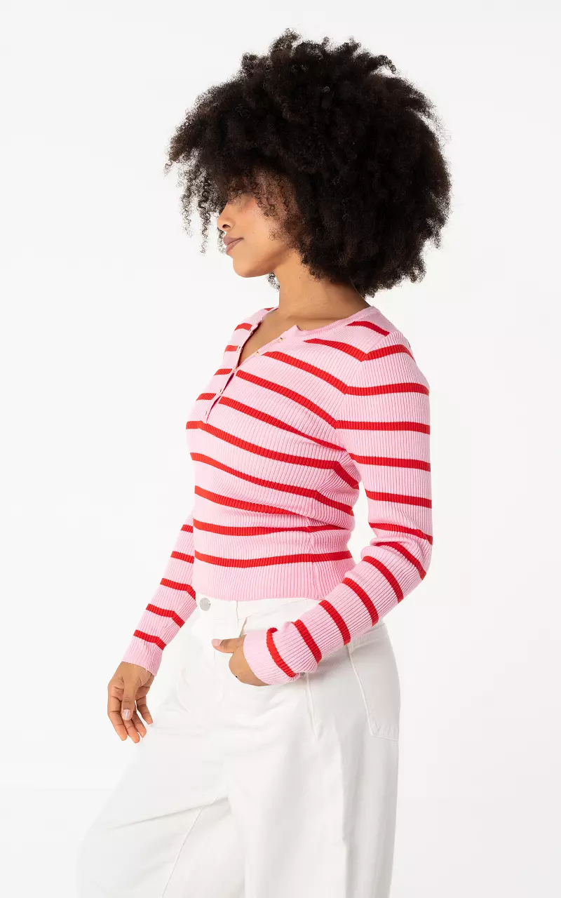 Striped top Pink Red