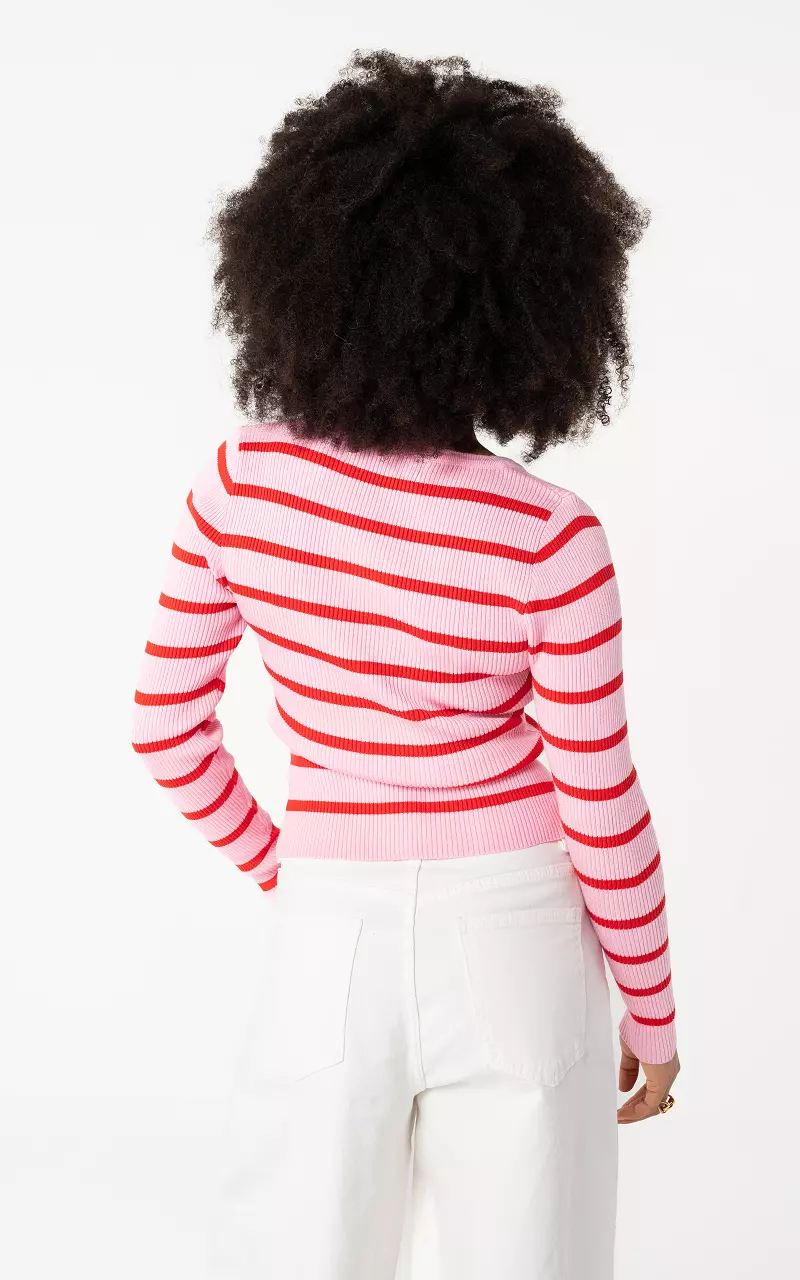 Striped top Pink Red