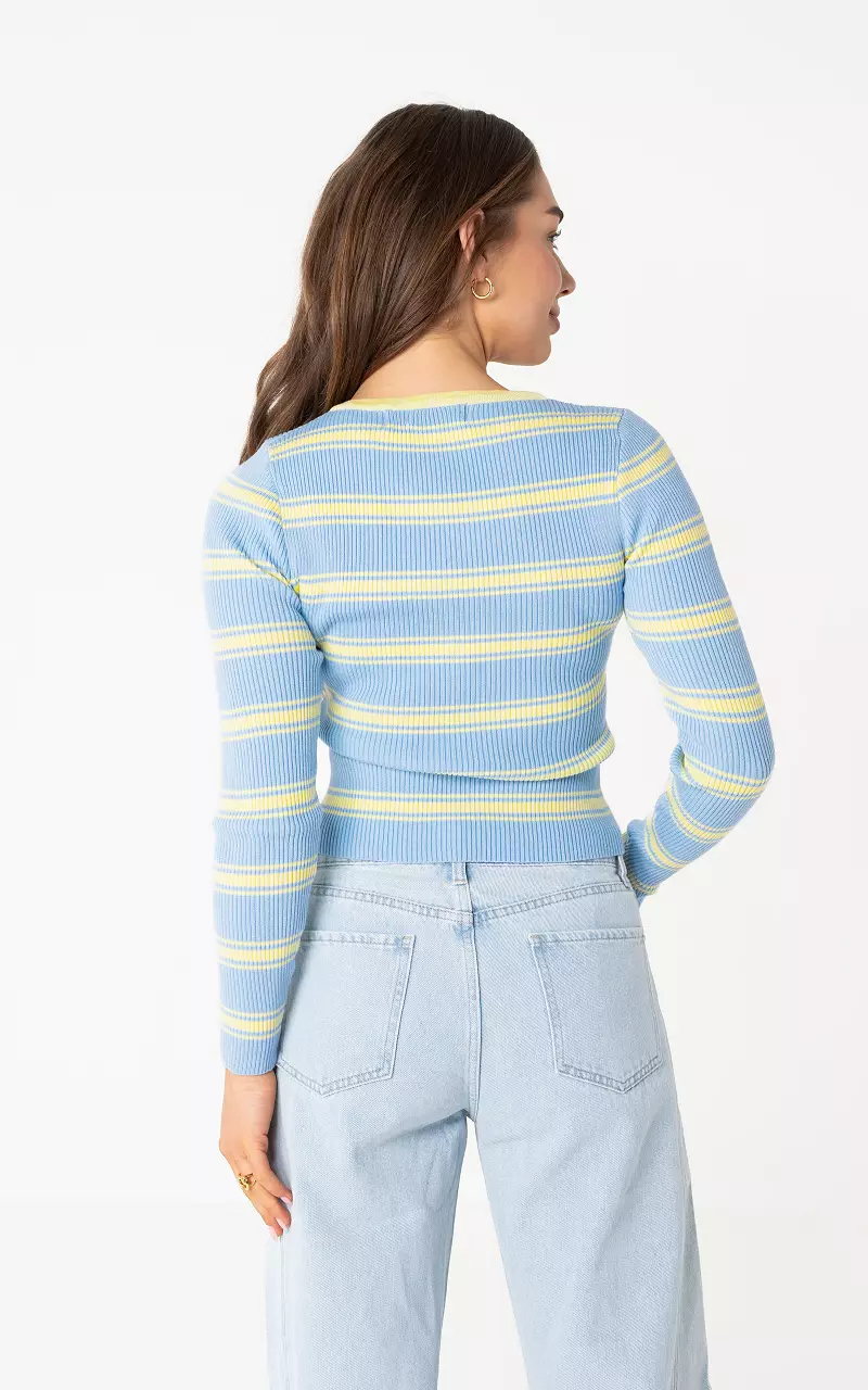 Striped top Blue Yellow