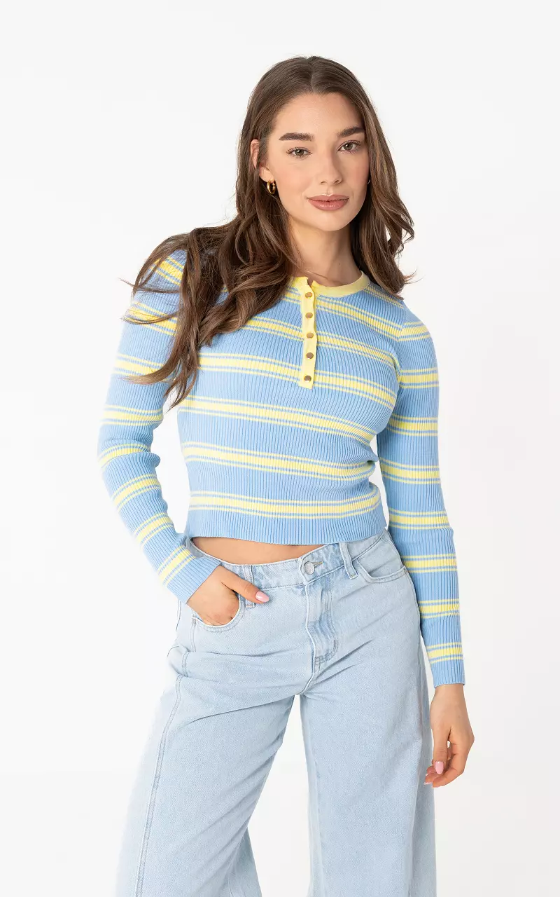Striped top Blue Yellow