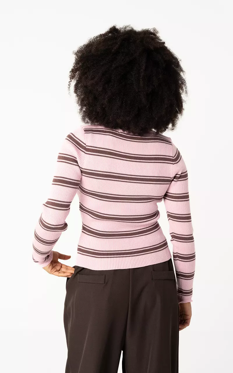 Striped top Pink Brown