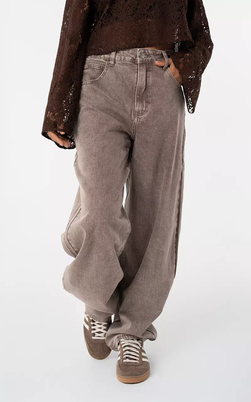 Balloon Fit Jeans Taupe