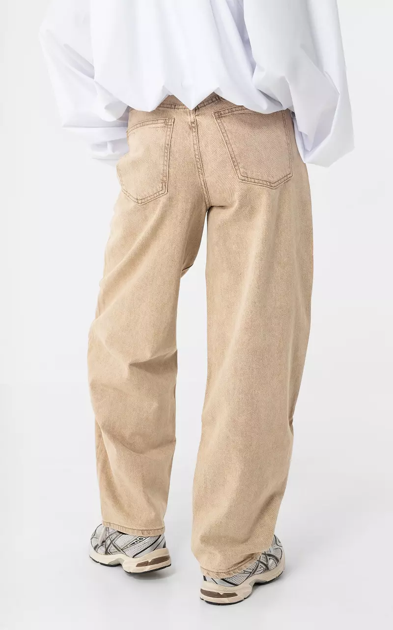 Balloon Fit Jeans Beige