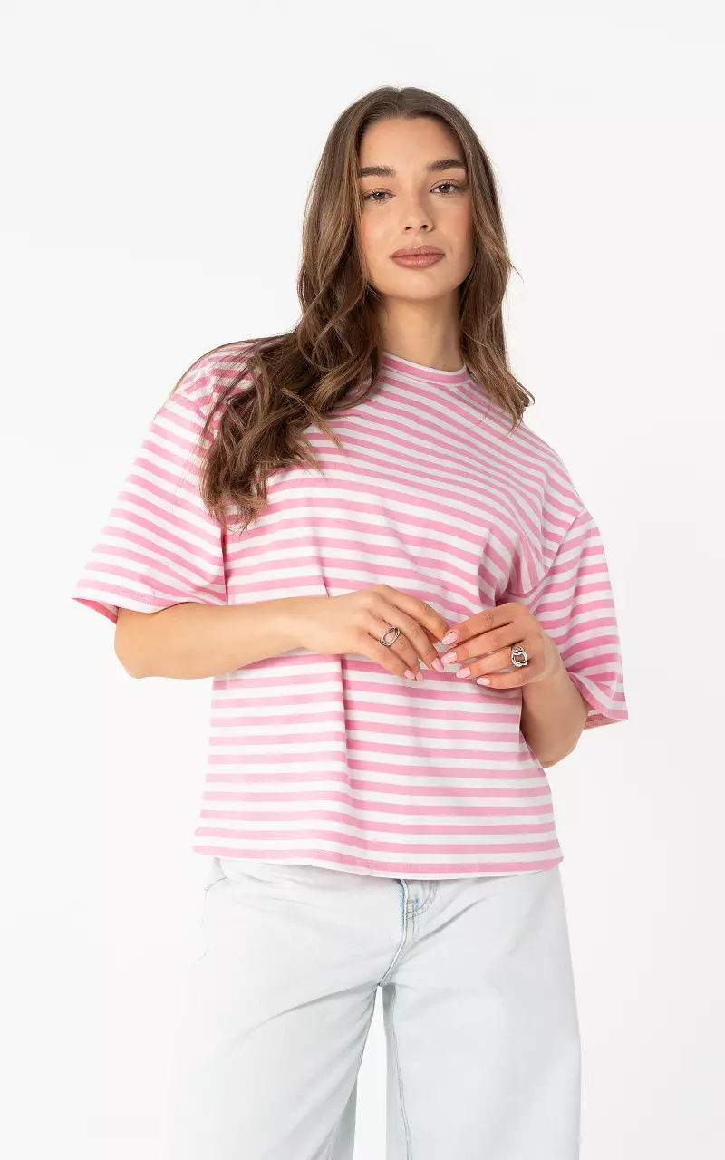 Striped shirt Pink White