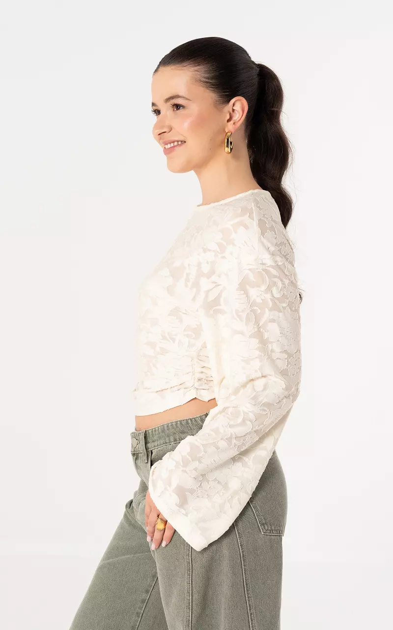 Top mit Struktur Creme