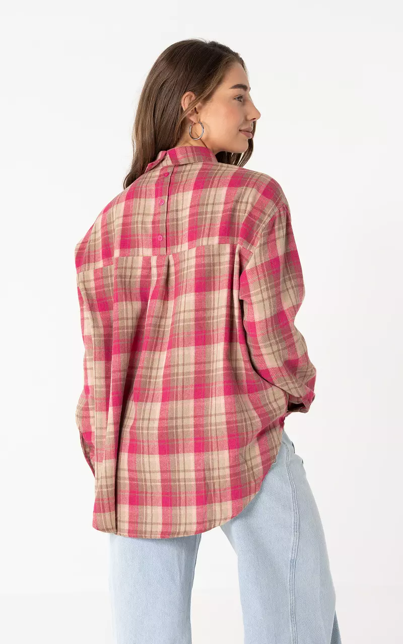 Blouse with buttons Beige Pink