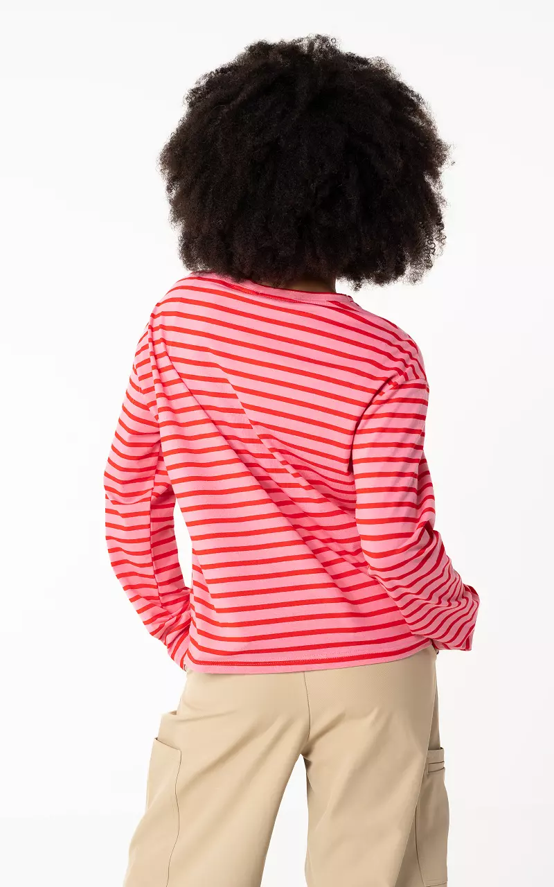 Shirt with stripes Pink Red