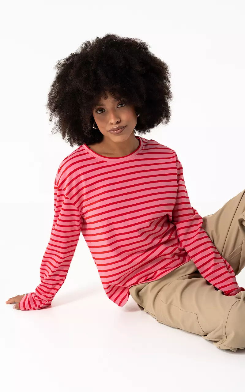 Shirt with stripes Pink Red
