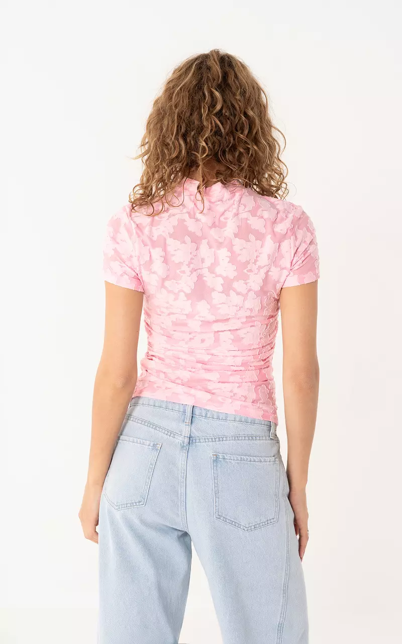 Shirt high neck Pink