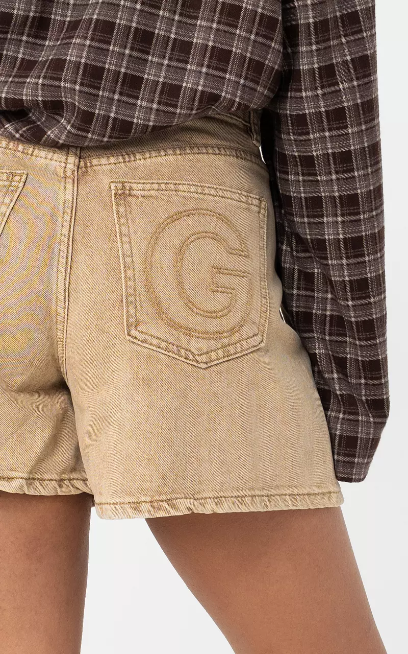 Denim Shorts Hellbraun