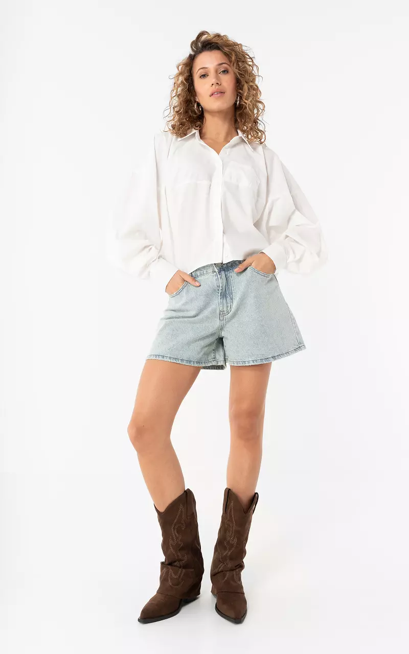 Denim Shorts Blau