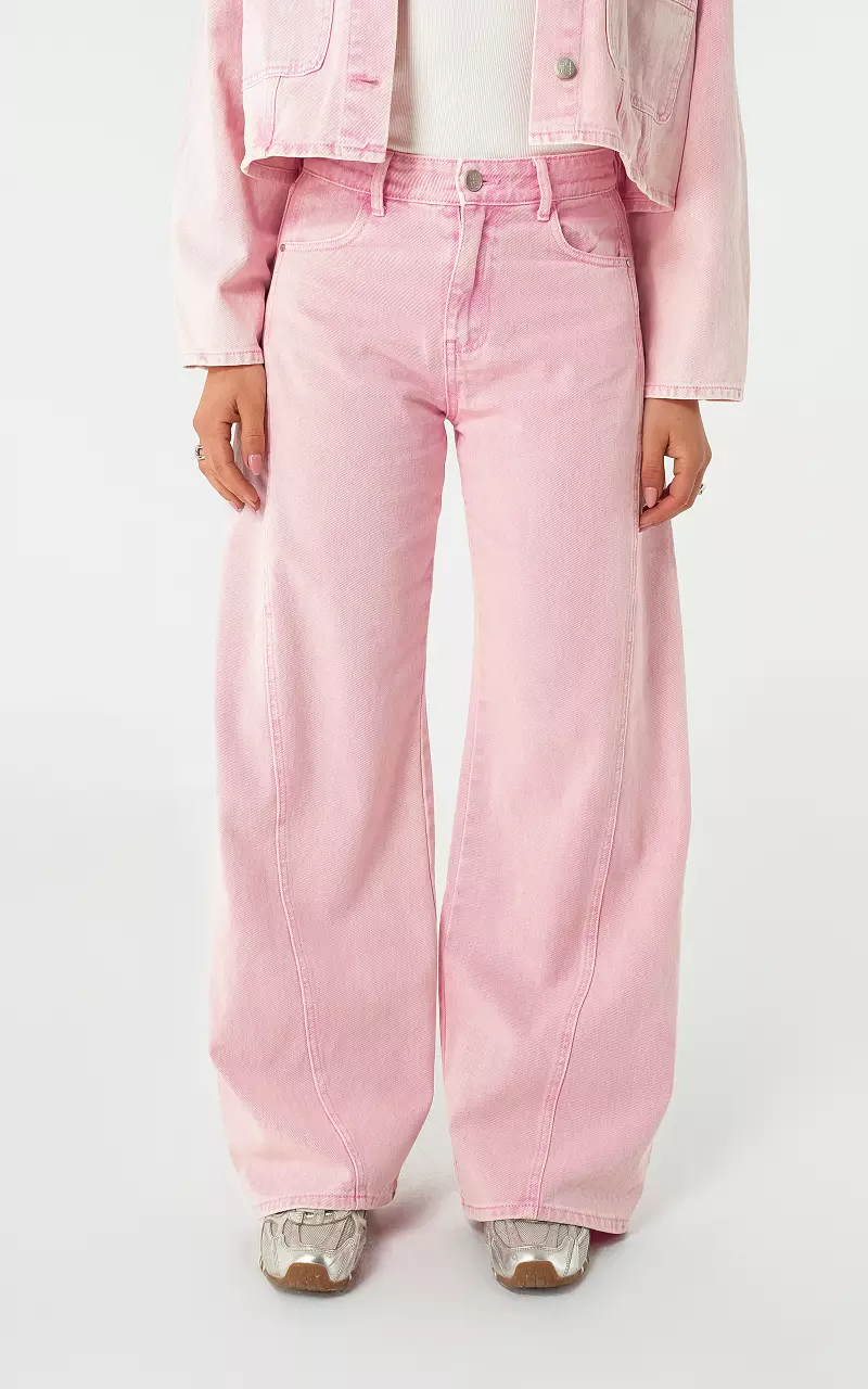Wide straight jeans Light Pink